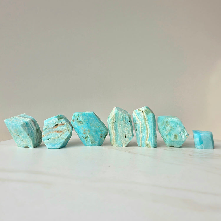 Blue Aragonite Crystal Free-form Pakistan