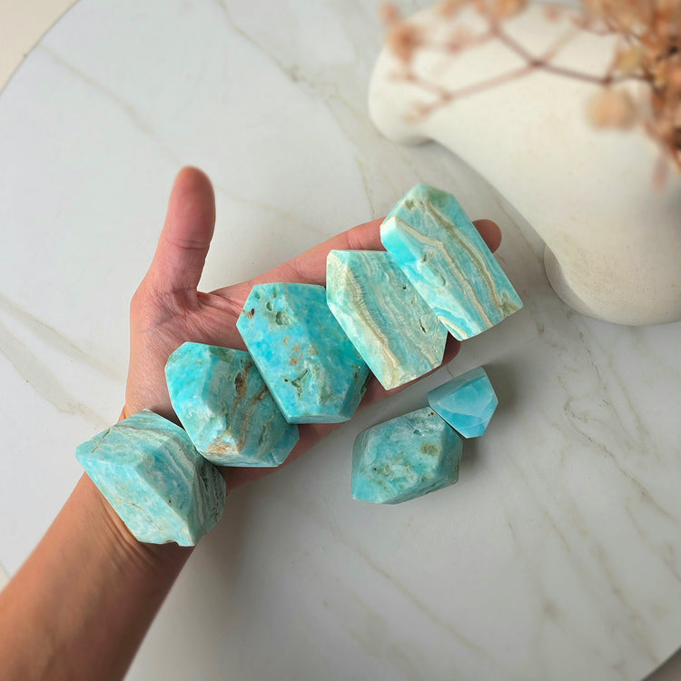 Blue Aragonite Crystal Free-form Pakistan