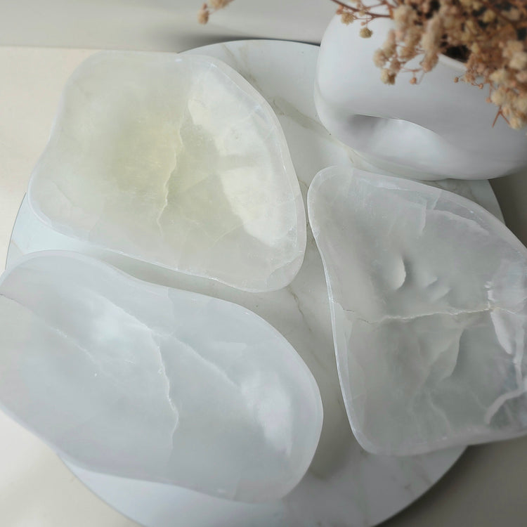 Selenite Crystal Platter Dish Bowl