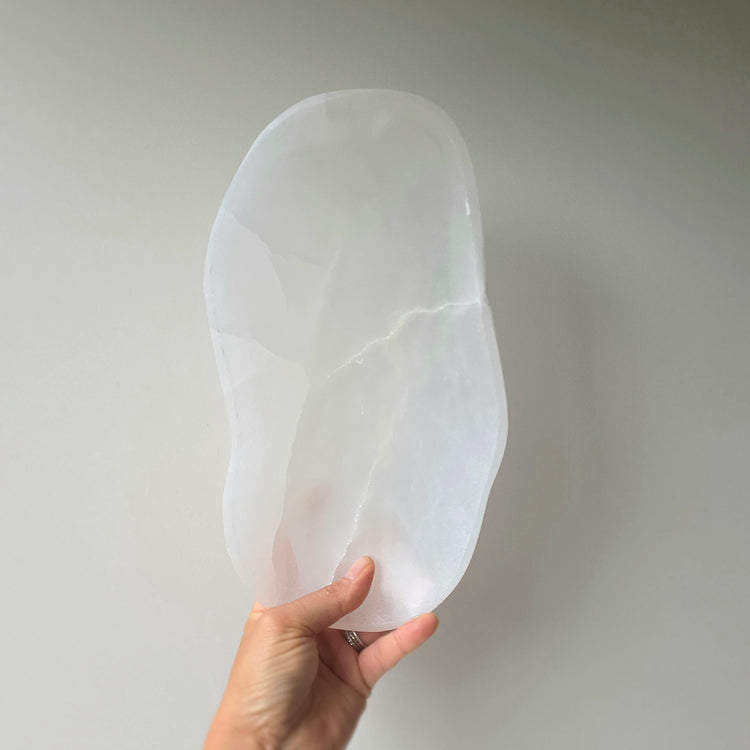 Selenite Crystal Platter Dish Bowl