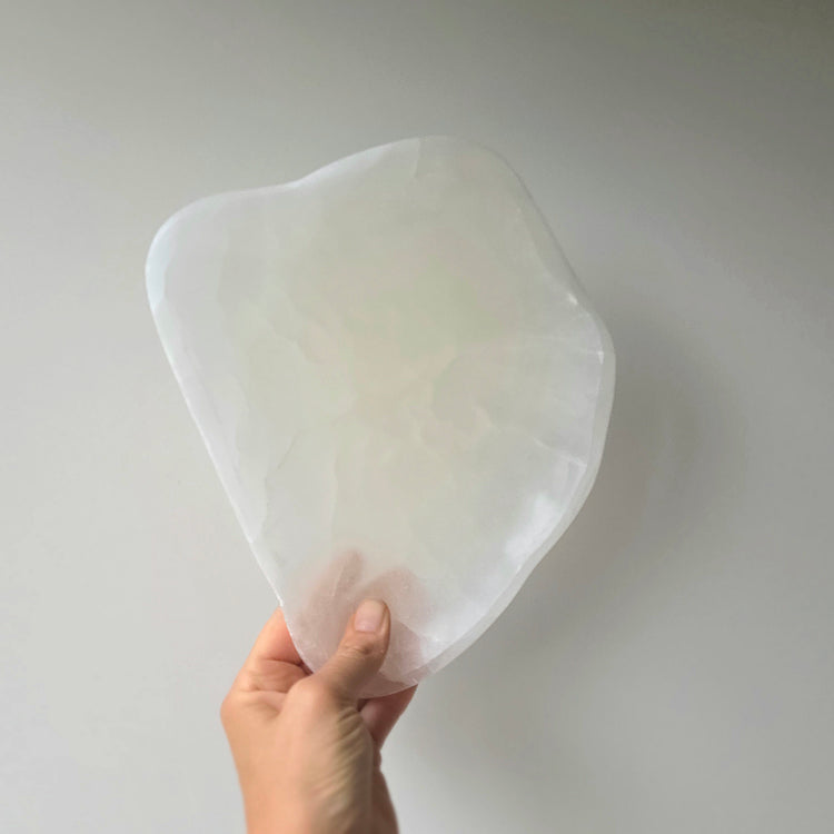 Selenite Crystal Platter Dish Bowl