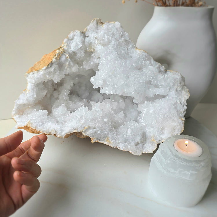 Clear Quartz Moroccan Geode Crystal XXL