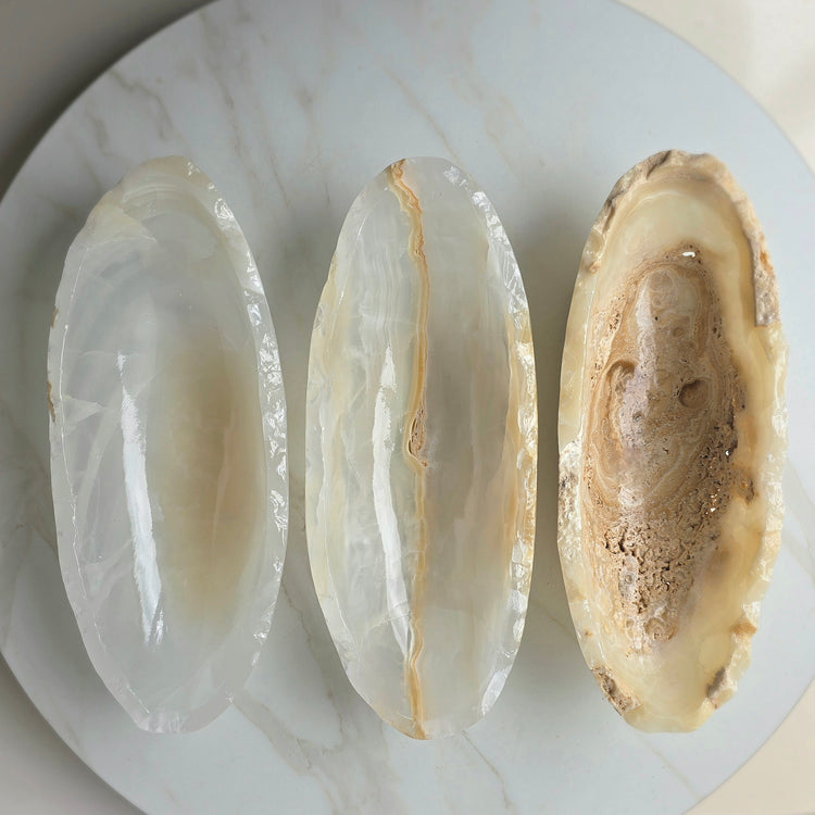 Onyx Crystal Oval Bowl Dish