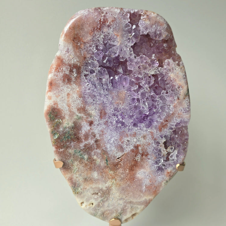 Pink Amethyst Crystal Slab on Stand Brazil High Quality XL 2