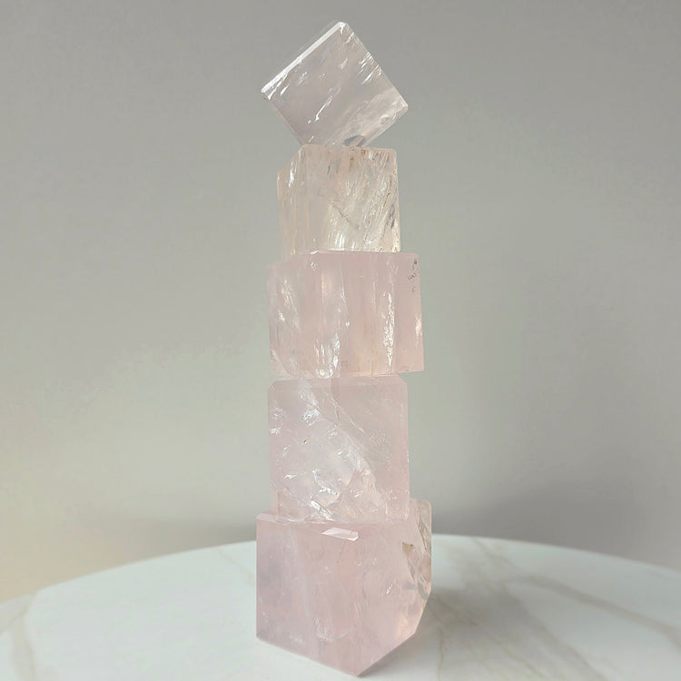 Rose Quartz Crystal Cube High Quality Madagascar