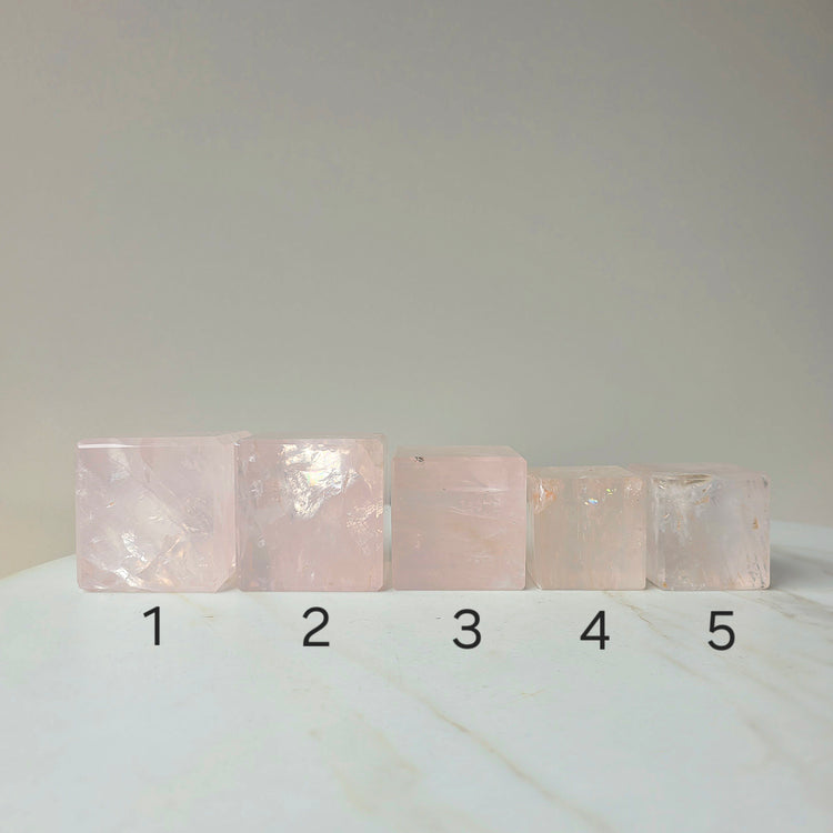 Rose Quartz Crystal Cube High Quality Madagascar