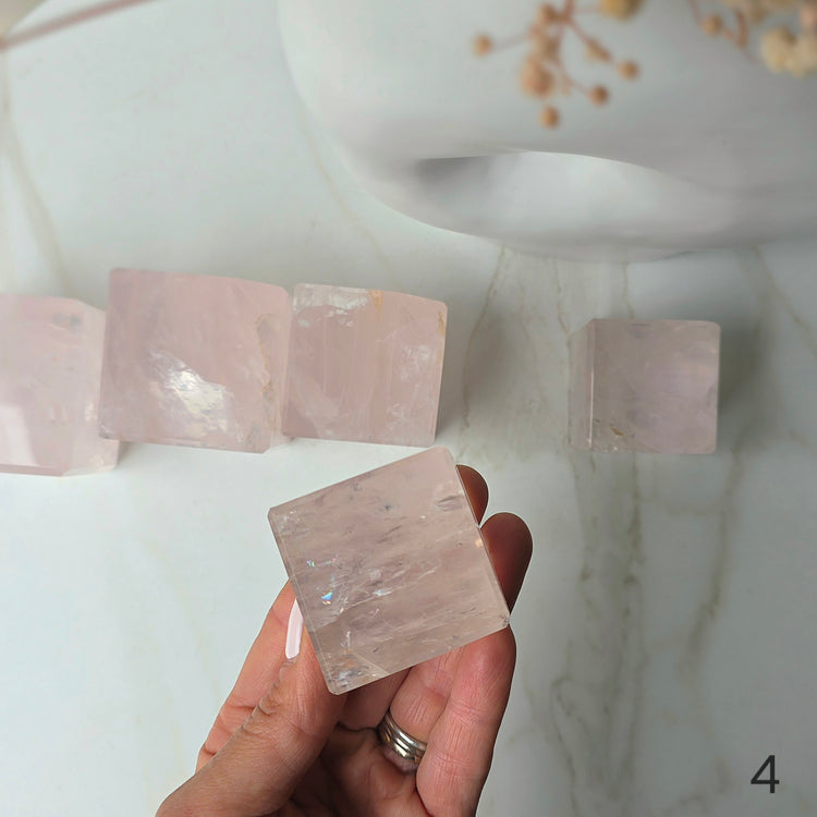 Rose Quartz Crystal Cube High Quality Madagascar