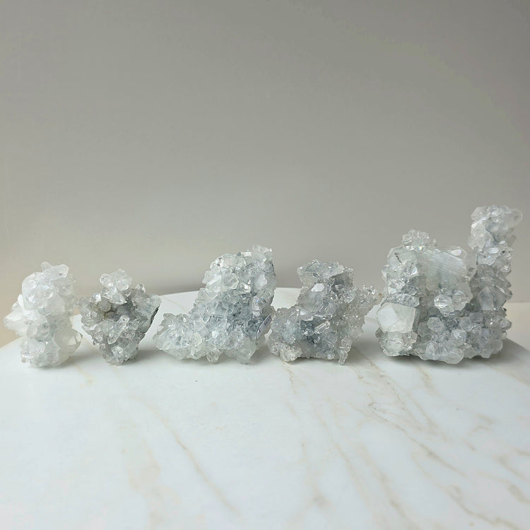 Rare Diamond Apophyllite Crystal High Quality Collectors Piece with stand