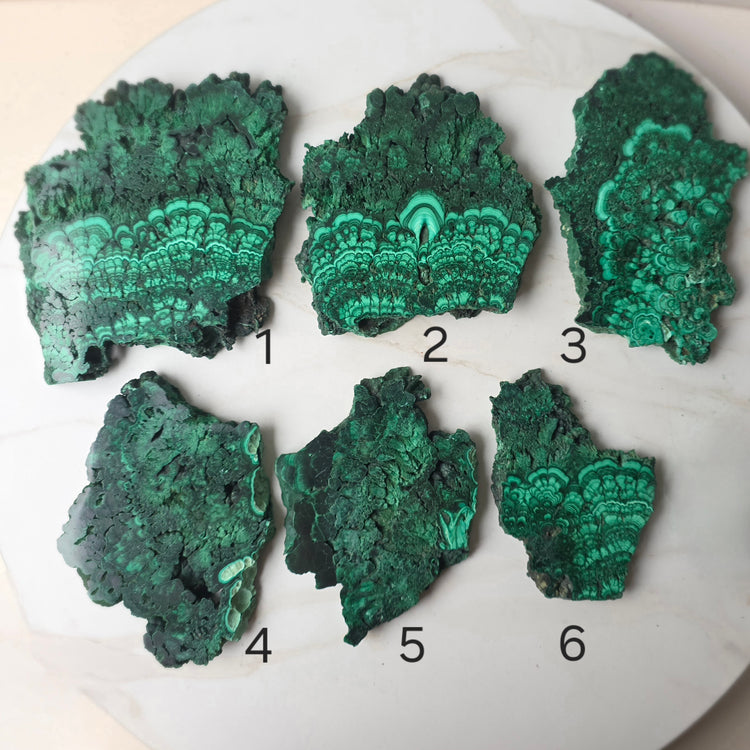 Malachite Crystal Slab Slice Congo