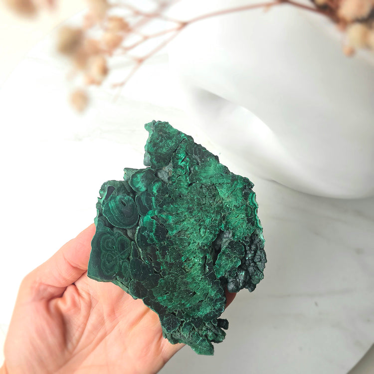 Malachite Crystal Slab Slice Congo