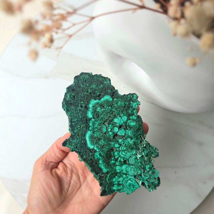 Malachite Crystal Slab Slice Congo