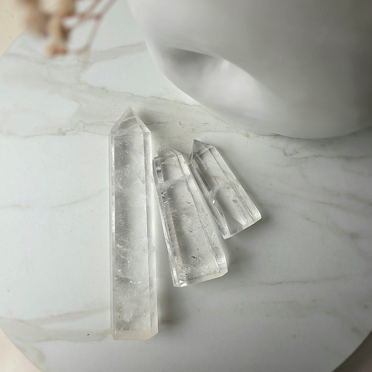 Clear Quartz Crystal Tower Point Obelisk High Quality