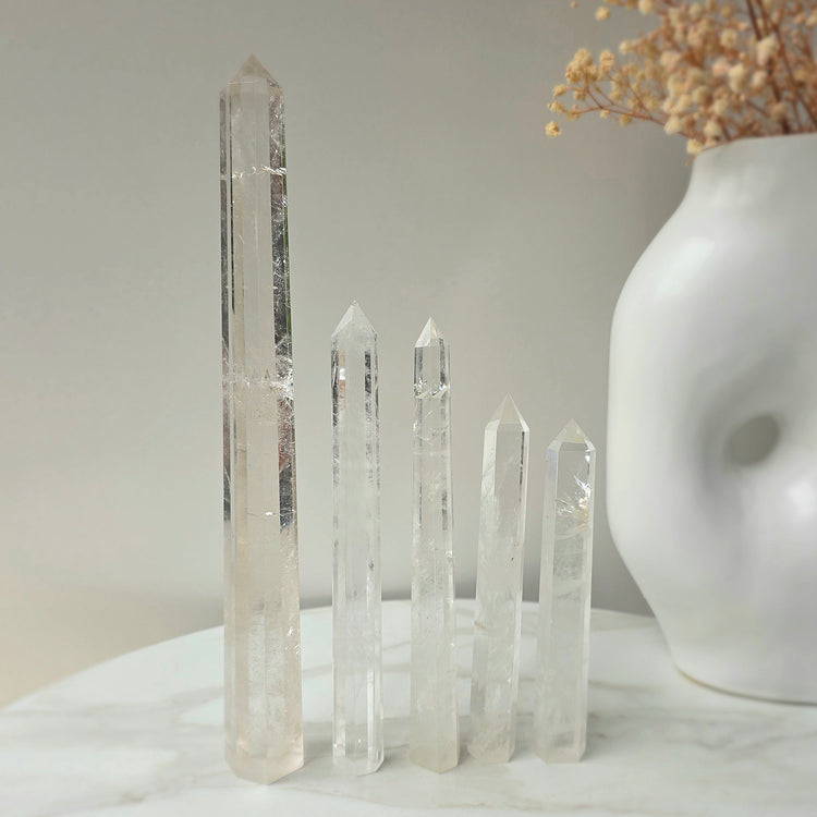 Clear Quartz Crystal Point Slim High Quality - Crystals and Me | Crystal Candles and Ethically Sourced Crystals