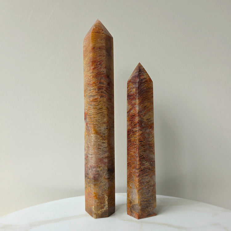 Rare Thousand Layer Garden Quartz Crystal Tower Point Obelisk