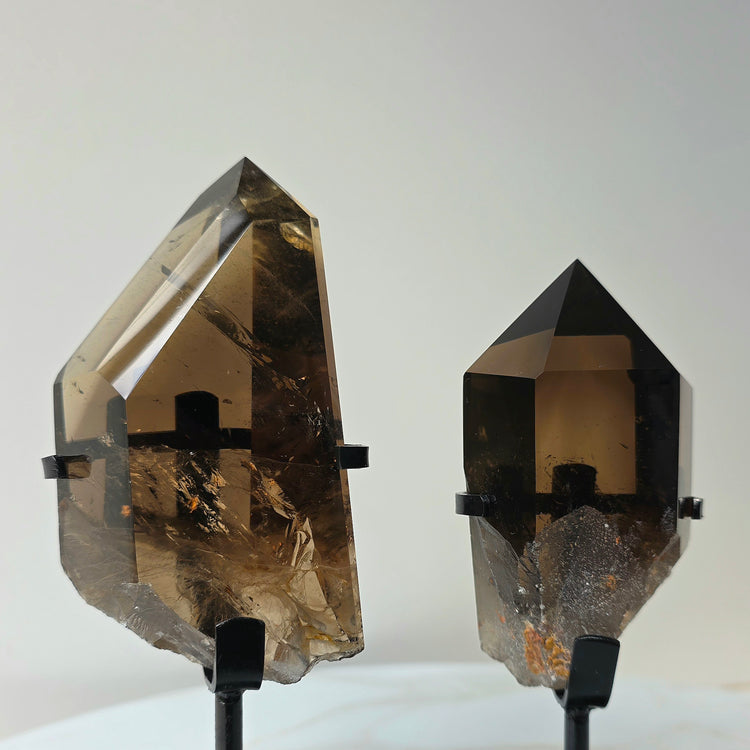 Natural Citrine Crystal Point in Stand High Quality Brazil