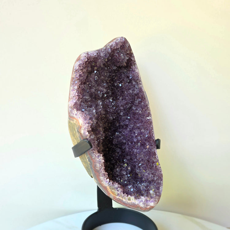 Amethyst Crystal Cluster High Quality on Stand Brazil - Crystals and Me | Crystal Candles and Ethically Sourced Crystals