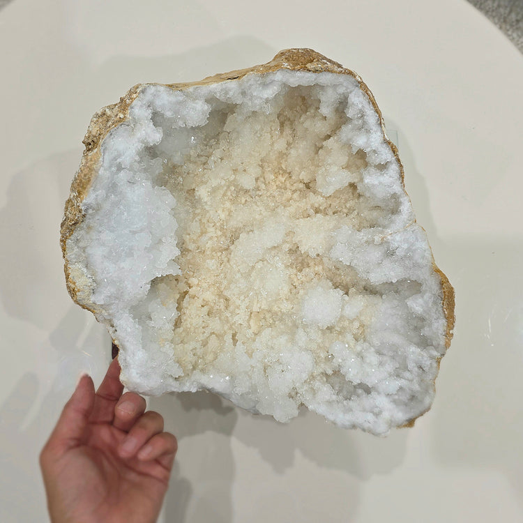 Clear Quartz Moroccan Geode Crystal XXL Statement 22 - Crystals and Me | Crystal Candles and Ethically Sourced Crystals