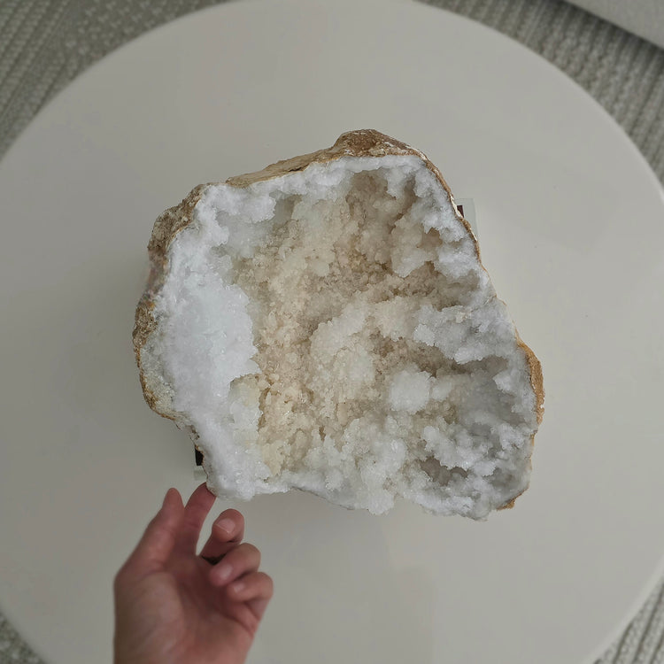 Clear Quartz Moroccan Geode Crystal XXL Statement 22 - Crystals and Me | Crystal Candles and Ethically Sourced Crystals