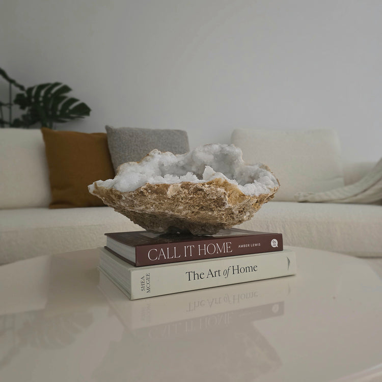 Clear Quartz Moroccan Geode Crystal XXL Statement 44 - Crystals and Me | Crystal Candles and Ethically Sourced Crystals