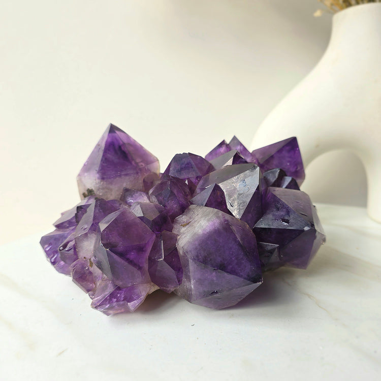 Amethyst Crystal Cluster High Quality Congo Large - Crystals and Me | Crystal Candles and Ethically Sourced Crystals