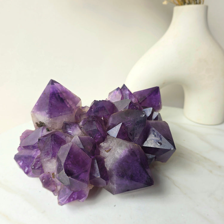 Amethyst Crystal Cluster High Quality Congo Large - Crystals and Me | Crystal Candles and Ethically Sourced Crystals