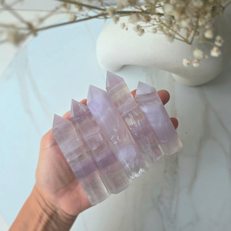 Rare Lavender Fluorite Crystal Yttrium Fluorite Tower Point Mexico High Quality Small - Crystals and Me | Crystal Candles and Ethically Sourced Crystals