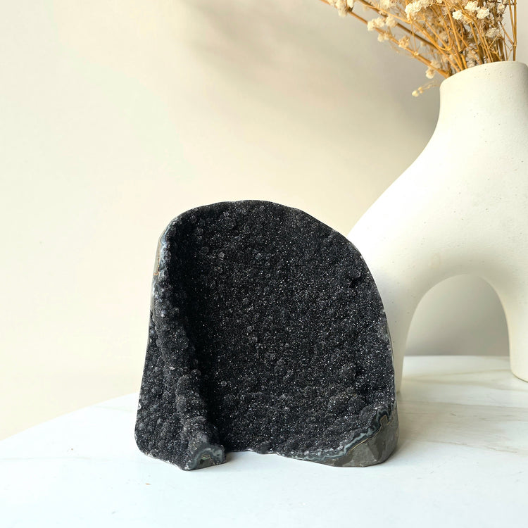 Rare Black Galaxy Amethyst Crystal Cluster AAA Uruguay 2 - Crystals and Me | Crystal Candles and Ethically Sourced Crystals