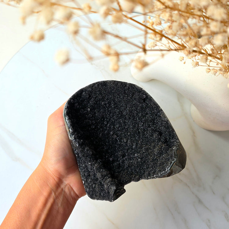 Rare Black Galaxy Amethyst Crystal Cluster AAA Uruguay 2 - Crystals and Me | Crystal Candles and Ethically Sourced Crystals