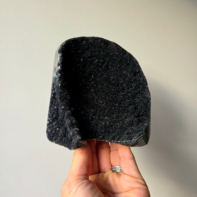 Rare Black Galaxy Amethyst Crystal Cluster AAA Uruguay 2 - Crystals and Me | Crystal Candles and Ethically Sourced Crystals