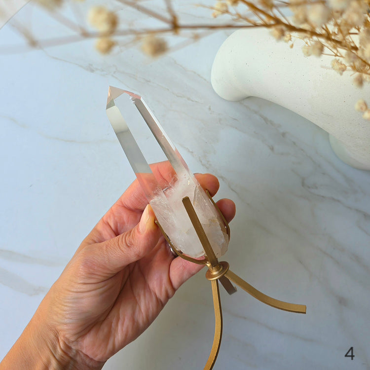 Clear Quartz Crystal Natural Point AA High Quality Brazil - Crystals and Me | Crystal Candles and Ethically Sourced Crystals