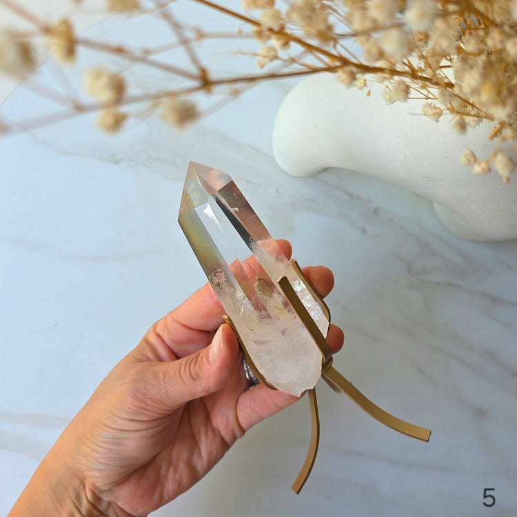 Clear Quartz Crystal Natural Point AA High Quality Brazil - Crystals and Me | Crystal Candles and Ethically Sourced Crystals