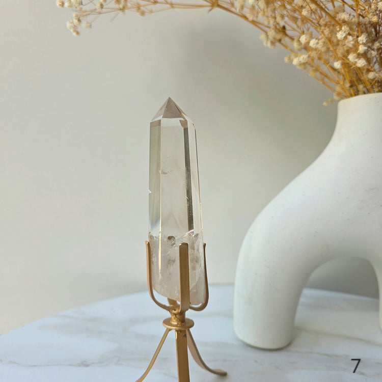 Clear Quartz Crystal Natural Point AA High Quality Brazil - Crystals and Me | Crystal Candles and Ethically Sourced Crystals