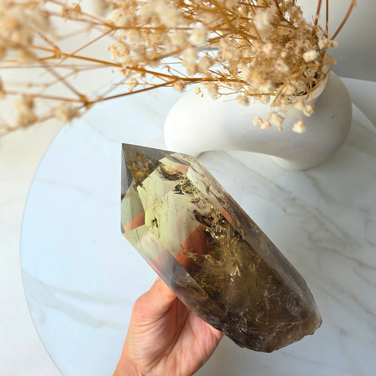 Natural Rare Citrine Crystal with Phantom Inclusions Manifestation Stone AAA High Quality Brazil Collectors Piece - Crystals and Me | Crystal Candles and Ethically Sourced Crystals