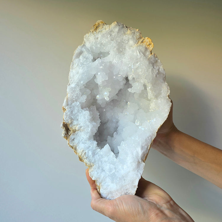Clear Quartz Moroccan Geode Crystal XL 11 Statement - Crystals and Me | Crystal Candles and Ethically Sourced Crystals