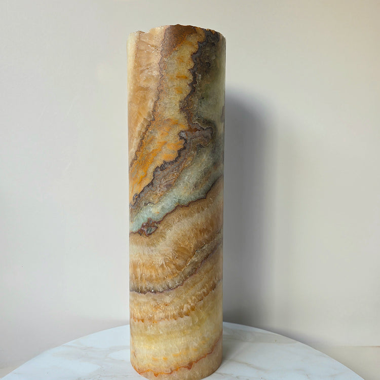 Onyx Honey Green Crystal Home Decor Single Lamp Mexico XL - Crystals and Me | Crystal Candles and Ethically Sourced Crystals