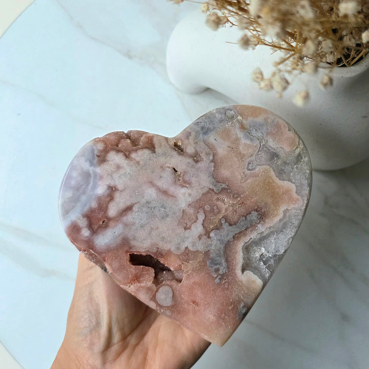 Pink Amethyst Crystal Heart on Stand High Quality Brazil - Crystals and Me | Crystal Candles and Ethically Sourced Crystals