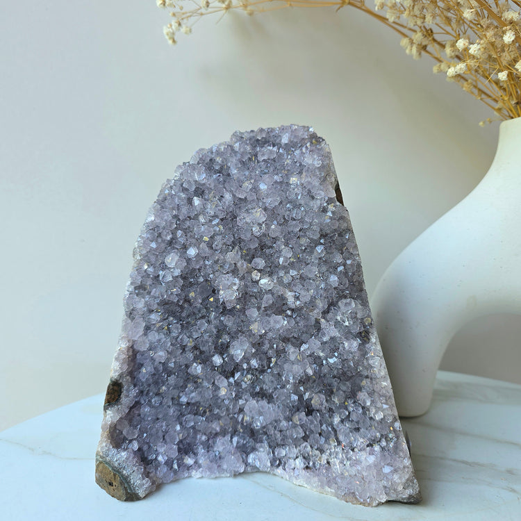 Amethyst Crystal Cluster Base Cut Lilac Brazil - Crystals and Me | Crystal Candles and Ethically Sourced Crystals