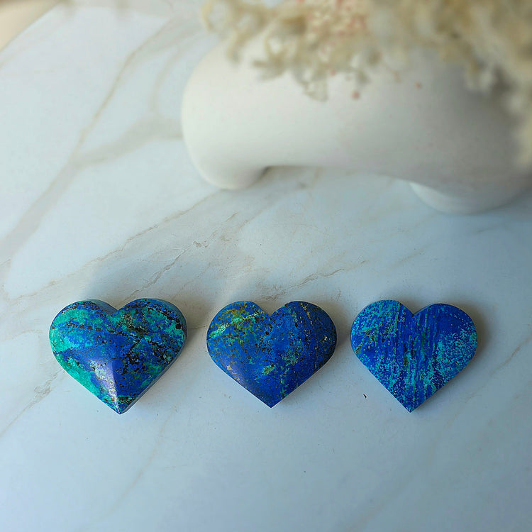 Azurite Malachite Crystal Heart High Quality Peru