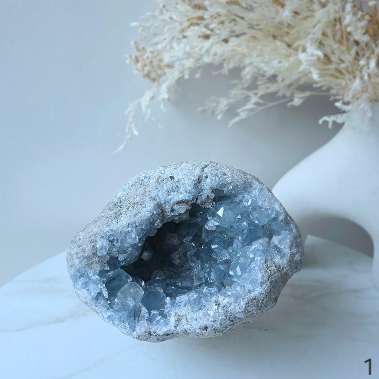 Celestite Celestine Crystal Geode High Quality Madagascar