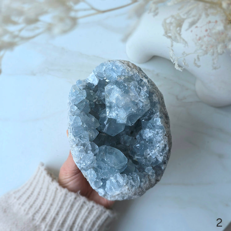 Celestite Celestine Crystal Geode High Quality Madagascar