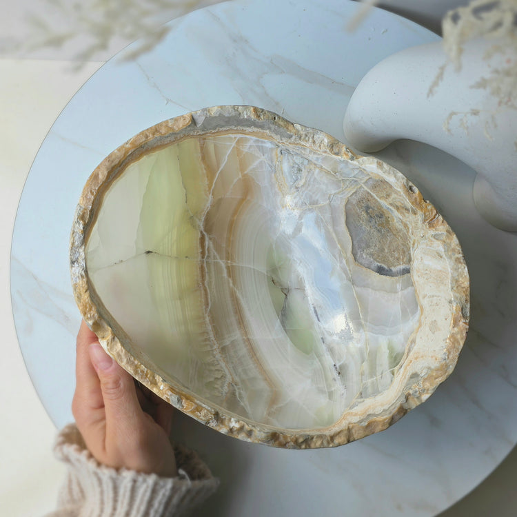 Calcite Crystal Decor Bowl Polished High Quality Mexico L