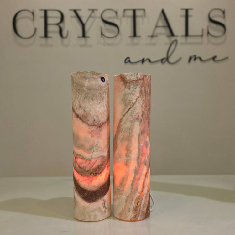 Calcite Crystal Home Decor Lamp Mexico Pink