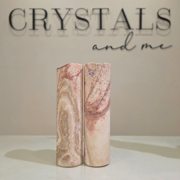 Calcite Crystal Home Decor Lamp Mexico Pink Beige