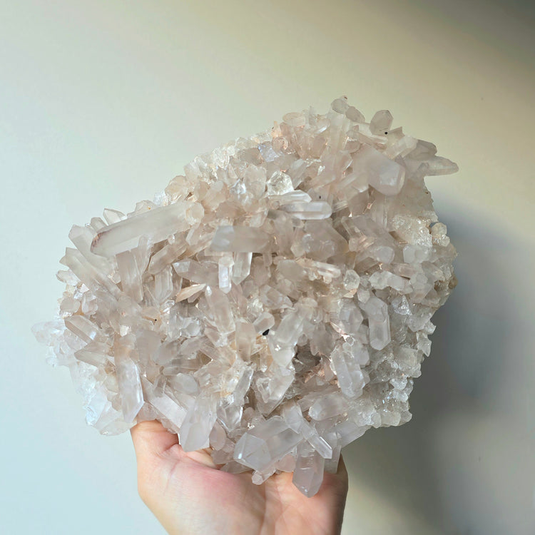 Pink Himalayan Crystal Quartz Cluster High Quality