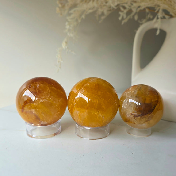 Golden Healer Crystal Sphere High Quality