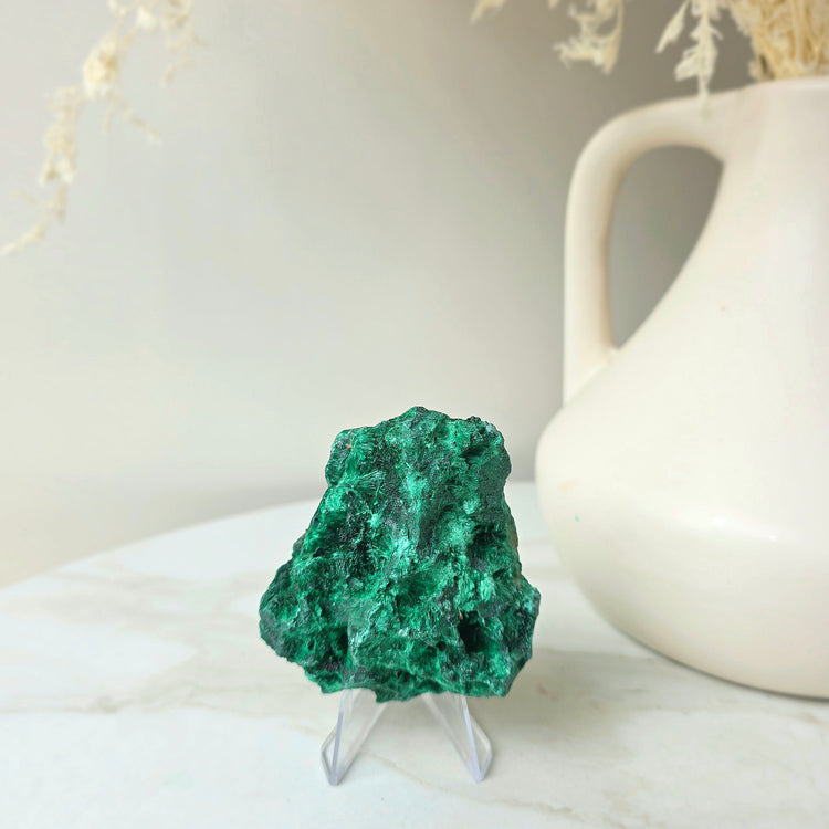 Silky Malachite Crystal Specimen Congo High Quality