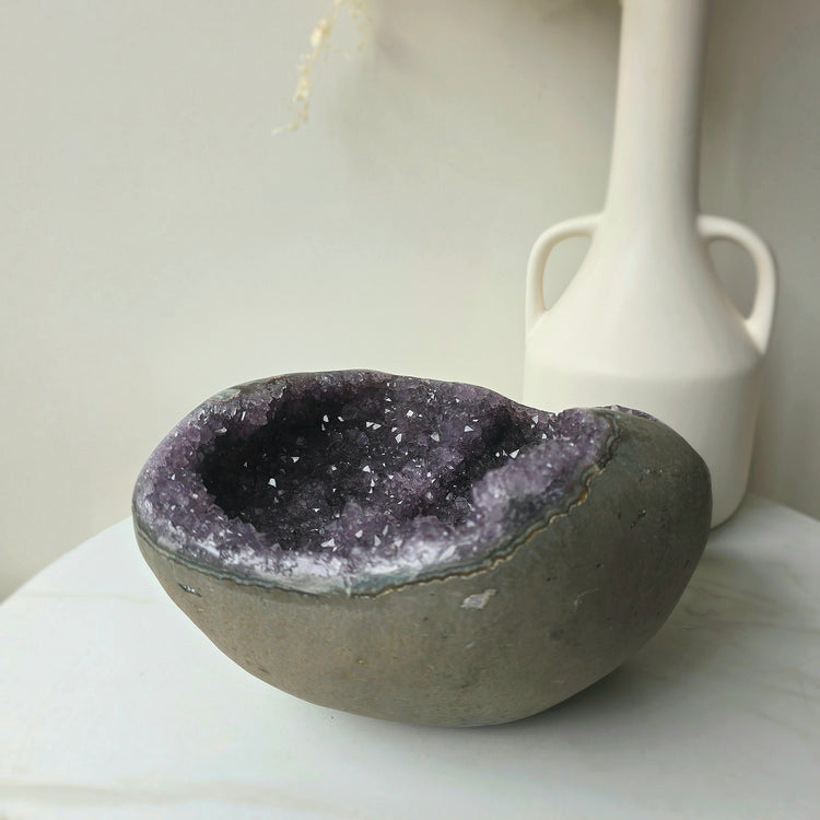 Amethyst Crystal Geode Cluster XL High Quality Brazil