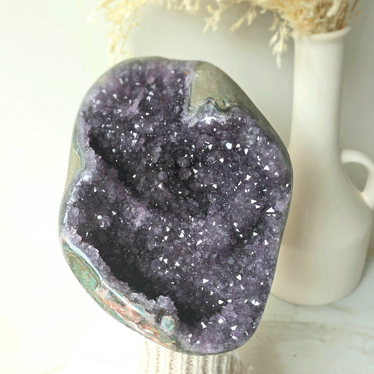 Amethyst Crystal Geode Cluster XL High Quality Brazil