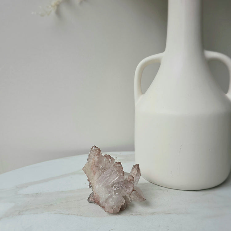 Pink Lemurian Crystal Cluster Brazil