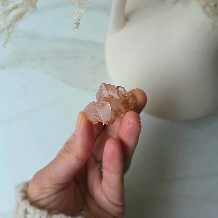 Pink Himalayan Samadhi Lemurian Quartz Crystal High Quality India Small
